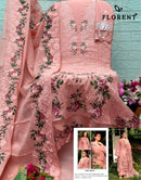 Florent 1097 B Cambric Cotton Heavy Embroidery Work Pakistani Suit