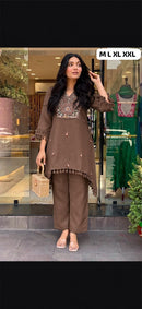 SG 17106 B Premium Cotton Embroided Co Ord Set