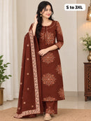 NF 18106 B Designer Daily Wear Mirror Work Embroidered Suit
