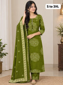 NF 18106 C Designer Daily Wear Mirror Work Embroidered Suit