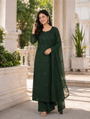 KC 007 C Fox Blooming Georgette Embroidery Work Suit