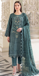 Motifz 5514 H Siffon Embroidery Khatli Work Pakistani Suit