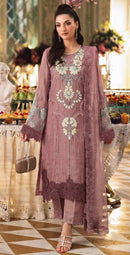 Motifz 5539 D Siffon Embroidery Khatli Work Pakistani Suit