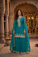 Aurraa Designer 122 Tora Silk Embroidery Work Designer Suit