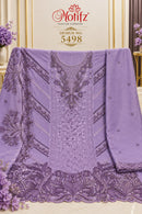 Motifz 5498 P Siffon Embroidery Khatli Work Pakistani Suit