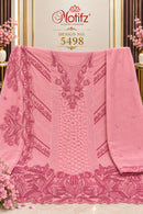 Motifz 5498 O Siffon Embroidery Khatli Work Pakistani Suit