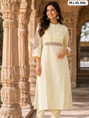 SG 21106 B Premium Pure Cotton Embroidery Work Suit
