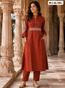 SG 21106 A Premium Pure Cotton Embroidery Work Suit