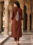 SG 21106 A Premium Pure Cotton Embroidery Work Suit