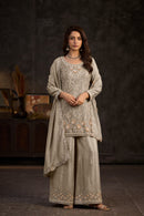 Gulkayra 7719 C Premium Real Chinon Designer Shrara Suit
