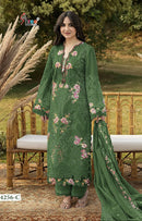 Shree Fabs 4256 C Pure Cotton Heavy Self Embroidery Work Pakistani Suit