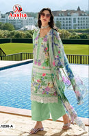 Aasha Designer 1238 A Pure Cotton Print Exclusive Embroidered Work Pakistani Suit