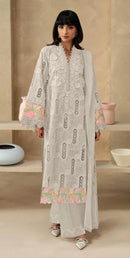 Motifz 5418 I Pure Camric Cotton Embroidery Work Pakistani Suit