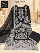 Bin Saeed SH 252 D Premium Chiffon Heavy Work Pakistani Suit