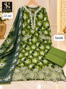 Bin Saeed LC 110 Cotton Rayon Patch Work Pakistani Suit