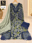 Bin Saeed LC 103 Cotton Rayon Patch Work Pakistani Suit