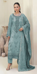 Elan Studio E 70 D Chiffon Heavy Embroidered Work Pakistani Suit