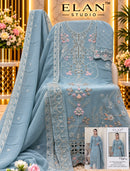 Elan Studio E 70 D Chiffon Heavy Embroidered Work Pakistani Suit
