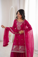 KB 295 A Heavy Pure Soft Crunchy Silk Designer Suit