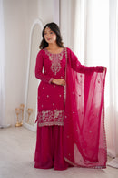 KB 295 A Heavy Pure Soft Crunchy Silk Designer Suit