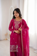 KB 295 A Heavy Pure Soft Crunchy Silk Designer Suit