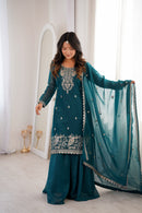 KB 295 B Heavy Pure Soft Crunchy Silk Designer Suit