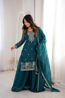 KB 295 B Heavy Pure Soft Crunchy Silk Designer Suit