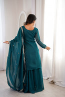 KB 295 B Heavy Pure Soft Crunchy Silk Designer Suit