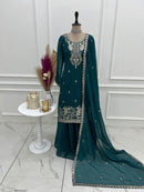 KB 295 B Heavy Pure Soft Crunchy Silk Designer Suit