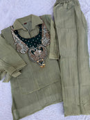 Diva 185 C Premium Rich Salsa Fabric Designer Co Ord Set