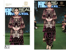 Ziaaz Designs 671 Velvet Semi Stitched Outfit With Beautiful Embroidery Worked Pakistani Suits