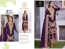 Ziaaz Designs 672 B Velvet Semi Stitched Outfit With Beautiful Embroidery Worked Pakistani Suits