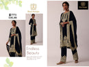 Ziaaz Designs code 660 Velvet Semi stitched outfit with beautiful embroidery worked pakistani suits