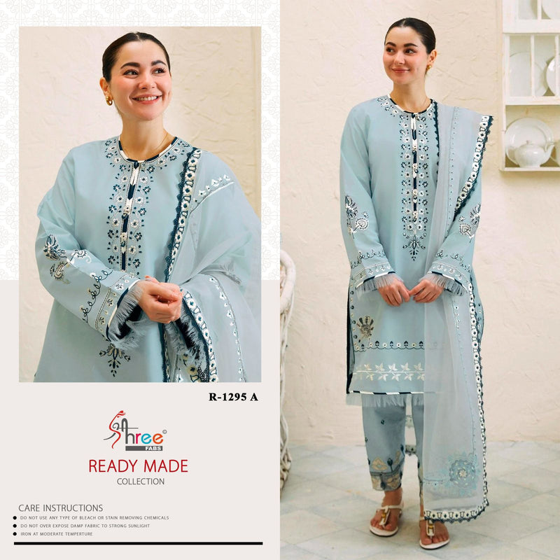 Shree Fab R 1295 A Cambric Cottan Lawn With Lining Inner Cottan Pakistani Pret Kurti