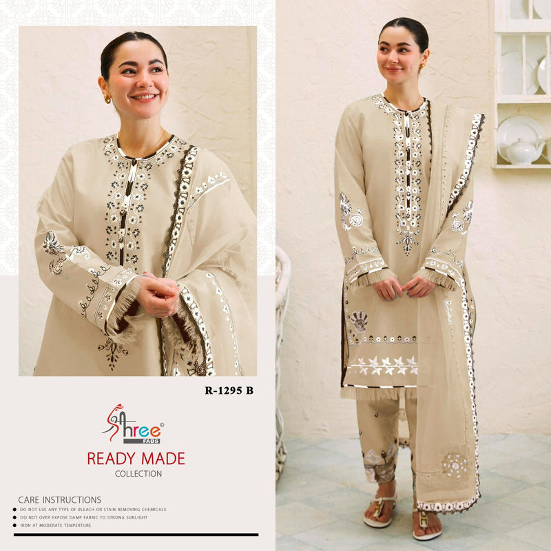 Shree Fab R 1295 B Cambric Cottan Lawn With Lining Inner Cottan Pakistani Pret Kurti