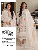 Johra Tex Jt 127 Cambric Cotton With Heavy Self Embroidery Worked Pakistani Suits
