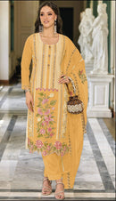 Zarqash Z 215 B Fox Georgette Embroidered Worked Readymade Pakistani Suits