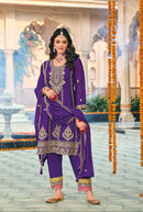 Eba Lifestyle Gazal Heavy Chinon With Emboidery Work Stylish Readymade Suits