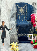 Mushq M 306 A Organza Embroidered Khatli Work Pakistani Suits
