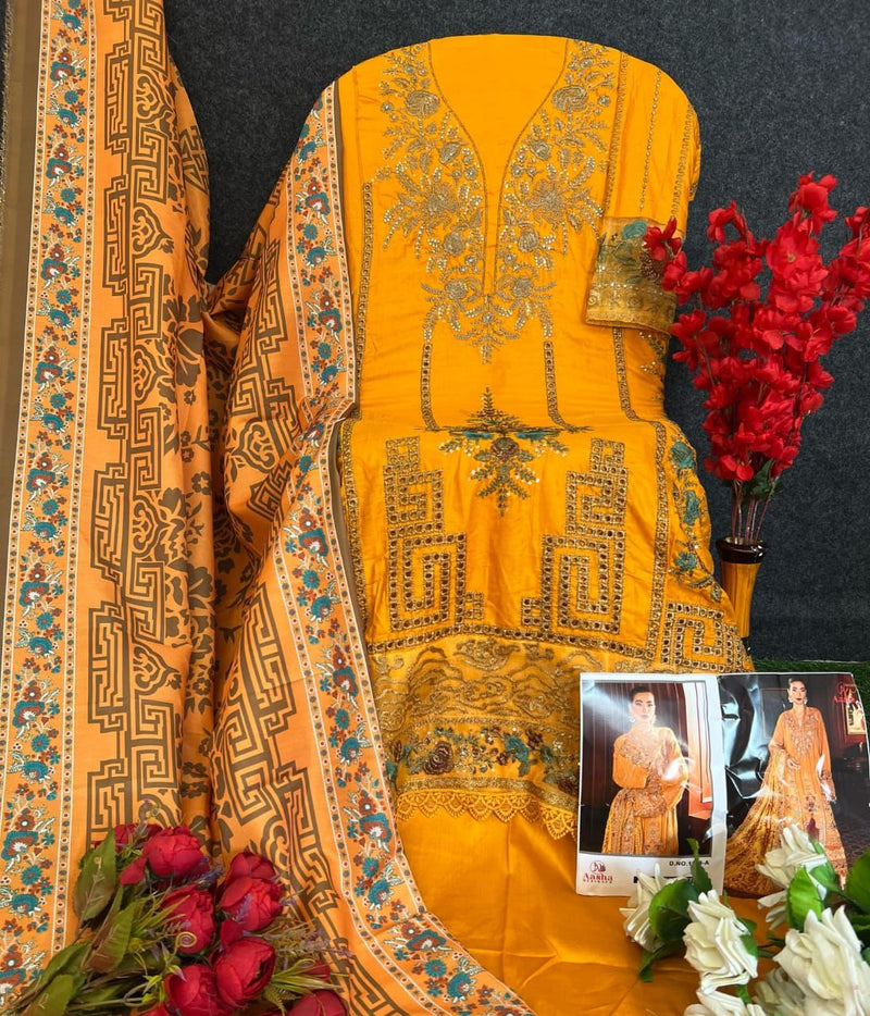 Aasha 1149 A Heavy Reyon With Embroidery Worked Pakistani Suits