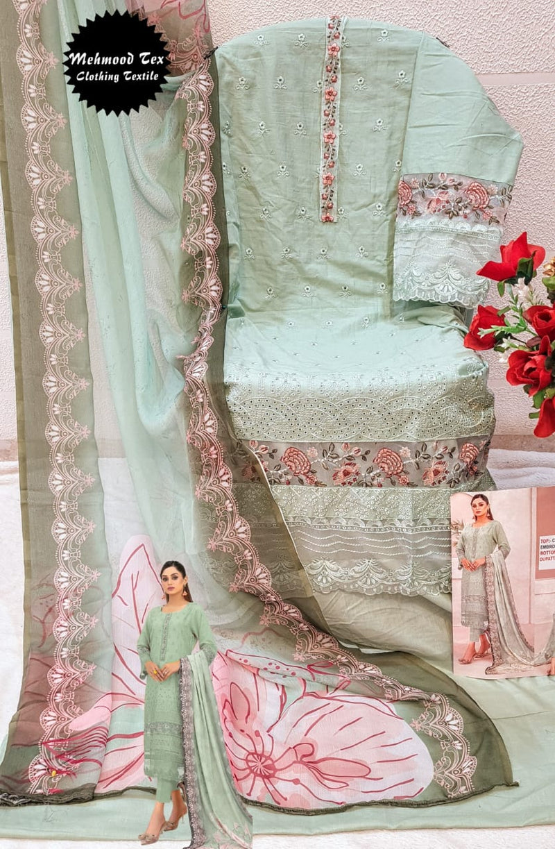 Mehmood  63 Cotton Heavy Embroidery Worked Pakistani Suits