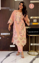 Maria B 1587 Pure Lawn With Heavy Embroidery Worked Pakistani Suits