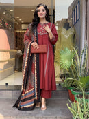 Sanskriti 9002 Pure Fine Cotton Stylish Embroidery Designs Kurti