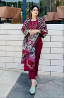 Hazzel 035 Reyon With Cotton Embroidery And Sequence Worked Pakistani Suits