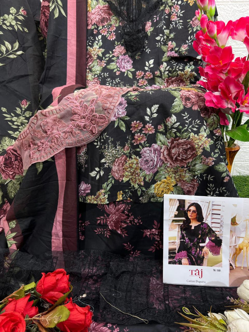 Maria B 568 Cotton Print With Heavy Embroidery 3 Patches Work Viral Pakistani Suits