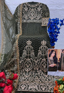 Zaha 10358 B Butterfly Net With Embroidery Work Wedding Wear Pakistani Suits