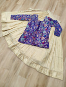 LW 7157 B Designer Maroon Jacquard Jacket Style Lehenga