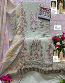 SF 5520 C Heavy Embroidered Work  Chiffon Pakistani Suit