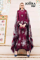 Johra Tex  Jt 194 B Rayyon Cotton With Embroidered Work Pakistani Suit