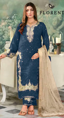 Florent 1052 O Pure Jimmy Choo With Heavy Embroidery Work Pakistani Suit
